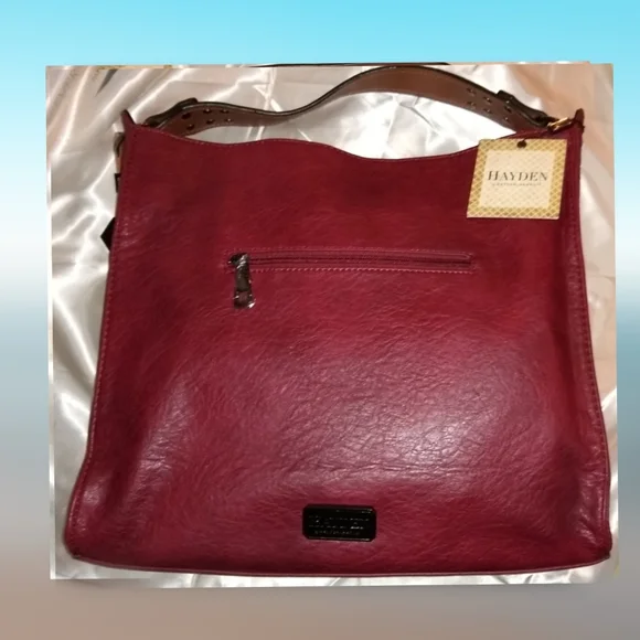 Hayden Harnett Hobo Bag Wine Red NWT - Picture 2 of 6